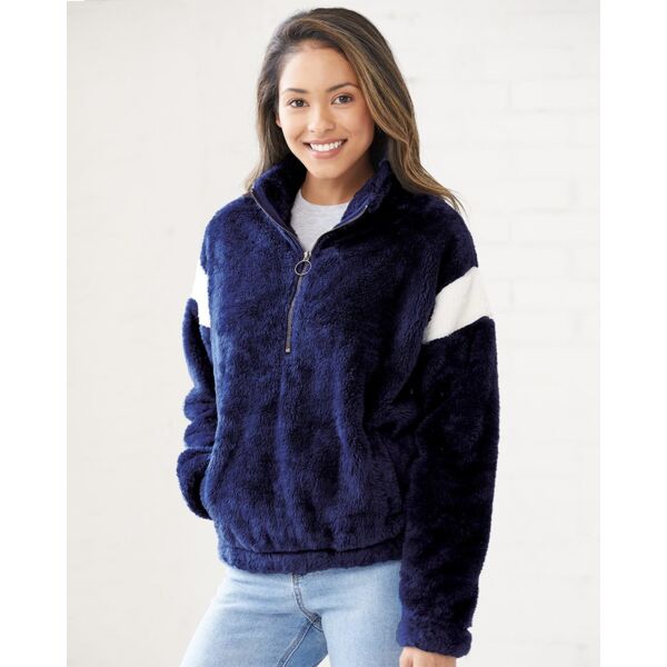 Boxercraft Women's Remy Fuzzy Fleece Quarter-Zip Pullover FZ04 Women's Remy Fuzzy Fleece Quarter-Zip Pullover Thumbnail