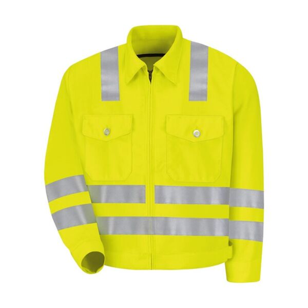 Red Kap Men's Tall Hi-Visibility Ike Jacket JY32T Men's Tall Hi-Visibility Ike Jacket Thumbnail