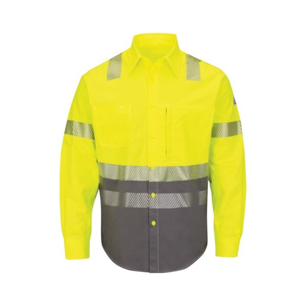 Bulwark Men's Hi-Visibility Color Block Uniform Shirt - EXCEL FR® ComforTouch® - 7 oz. SLB4H Men's Hi-Visibility Color Block Uniform Shirt - EXCEL FR® ComforTouch® - 7 oz. Thumbnail