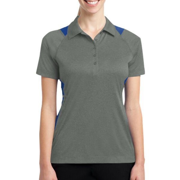 Ladies Heather Colorblock Contender  Performance Polo Thumbnail
