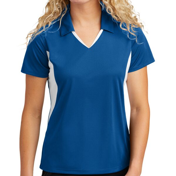 Ladies Side Blocked Micropique Sport Wick ® Performance Polo Thumbnail