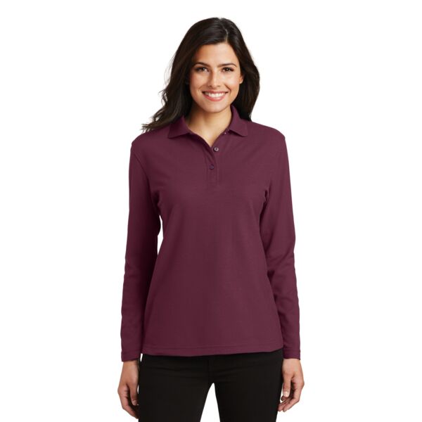 Port Authority Ladies Silk Touch Long Sleeve Blend Polo L500LS Ladies Silk Touch Long Sleeve Blend Polo Thumbnail