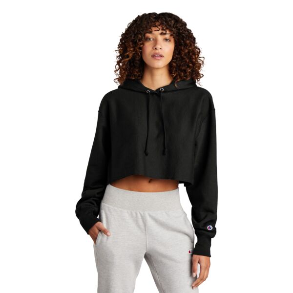Champion Women's Reverse Weave Cropped Cut Off Hooded Sweatshirt RW01W Women's Reverse Weave Cropped Cut Off Hooded Sweatshirt Thumbnail