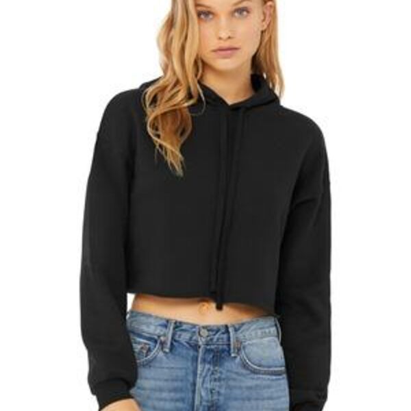 Women's Sponge Fleece Cropped Fleece Hoodie Thumbnail