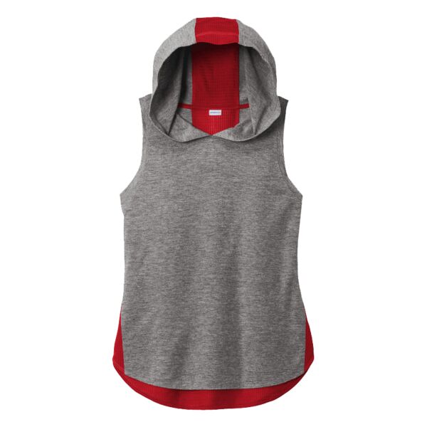 Ladies Performance Tri Blend Wicking Draft Hoodie Tank Thumbnail