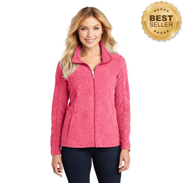 Port Authority Ladies Heather Microfleece Full Zip Jacket L235 Ladies Heather Microfleece Full Zip Jacket Thumbnail