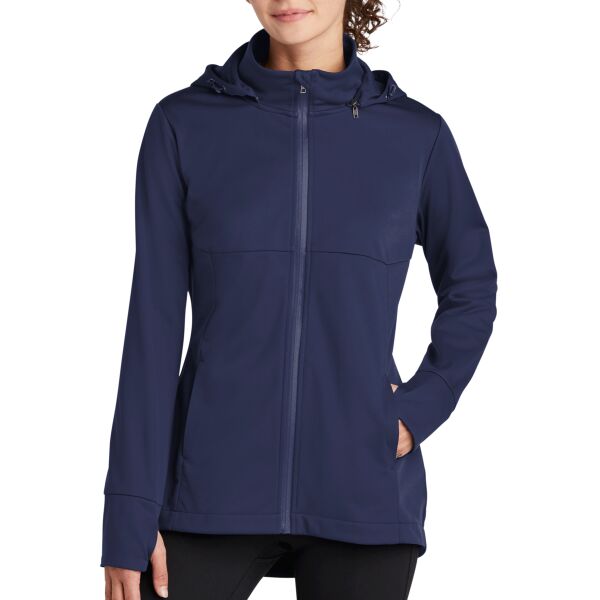 Ladies Hooded Soft Shell Jacket Thumbnail
