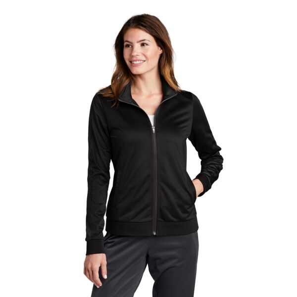 Sport Tek Ladies Tricot Track Jacket LST94 Ladies Tricot Track Jacket Thumbnail