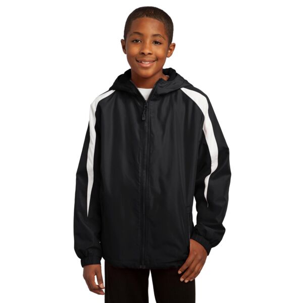 Sport Tek Youth Fleece Lined Colorblock Jacket YST81 Youth Fleece Lined Colorblock Jacket Thumbnail