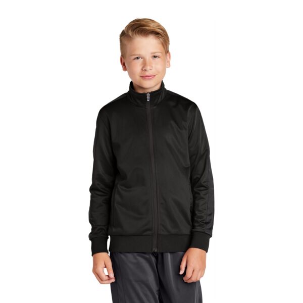 Sport Tek Youth Tricot Track Jacket YST94 Youth Tricot Track Jacket Thumbnail