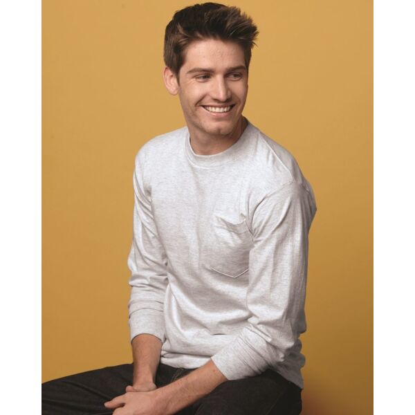 Bayside USA-Made Long Sleeve T-Shirt with a Pocket 8100 USA-Made Long Sleeve T-Shirt with a Pocket Thumbnail