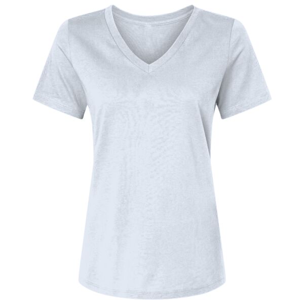 Juniors' USA-Made V-Neck Cotton Tee Thumbnail
