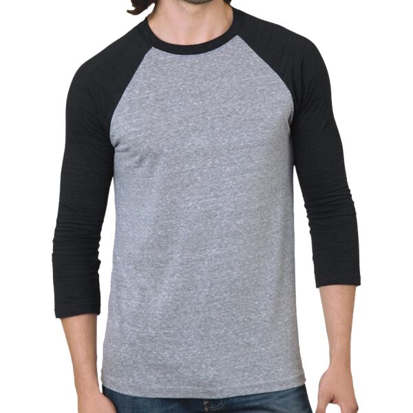 USA Tri blend Three-Quarter Sleeve Raglan T-Shirt Thumbnail