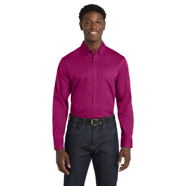 Port Authority Long Sleeve SuperPro React ™ Twill Shirt W808 Long Sleeve SuperPro React ™ Twill Shirt Thumbnail