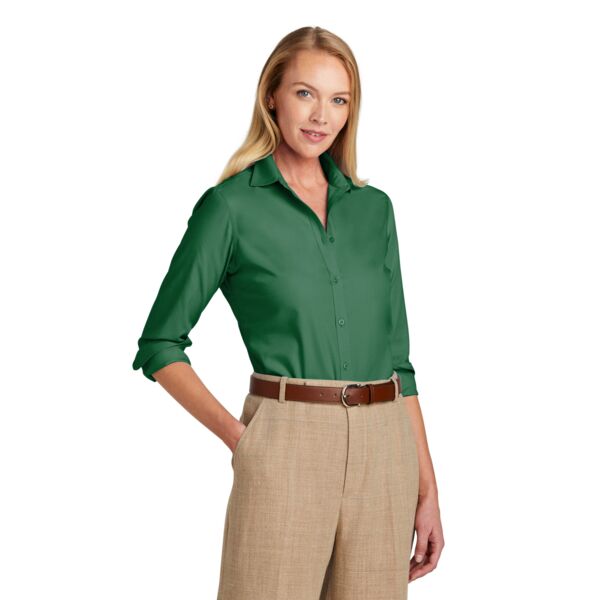 Brooks Brothers Women's Wrinkle Free Stretch Nailhead Shirt BB18003 Women's Wrinkle Free Stretch Nailhead Shirt Thumbnail