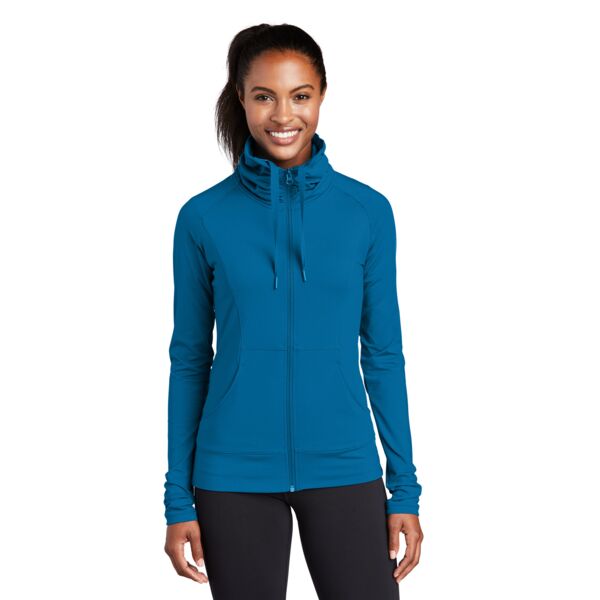 Sport Tek Ladies Sport Wick ® Stretch Full Zip Jacket LST852 Ladies Sport Wick ® Stretch Full Zip Jacket Thumbnail
