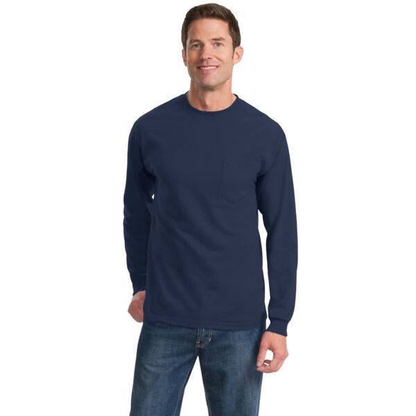 Port & Company Long Sleeve Essential Pocket Tee PC61LSP Long Sleeve Essential Pocket Tee Thumbnail